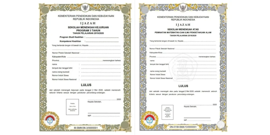 Sample Diploma (Ijazah)